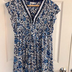 Poupette St Barth Mini Dress Sasha in blue floral print